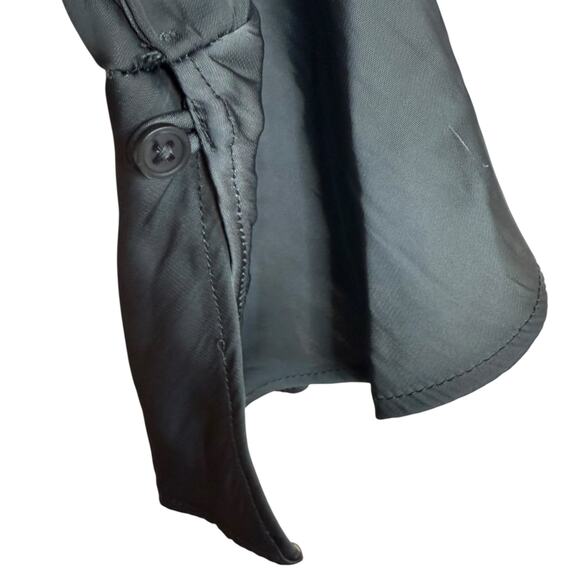 NWT A NEW DAY pewter silver bell sleeve faux wrap blouse Medium - Picture 6 of 7